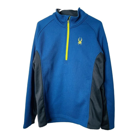 Spyder Jacket 1/4 Zip Pullover Large Mens Sweater Gait Knit Outdoor Logo Hiking - Picture 1 of 9
